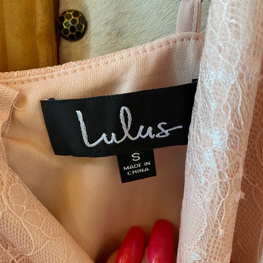 Blush pink long pleated dress SOLD - Picture 4 of 4